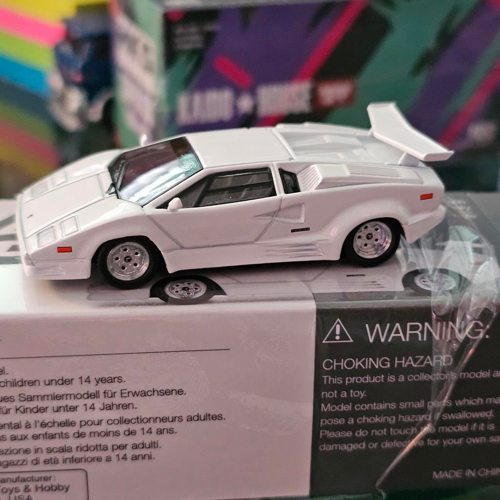 Lamborghini Countach Miniatuur Auto Wit, Onbekend, raadpleeg verpakking, Nieuw, Ophalen of Verzenden, Mini gt