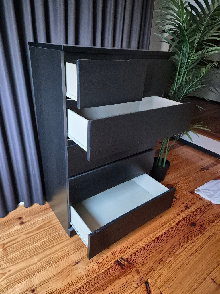 Malm ladekast, Ophalen, Overige materialen, 5 laden of meer, 100 tot 150 cm
