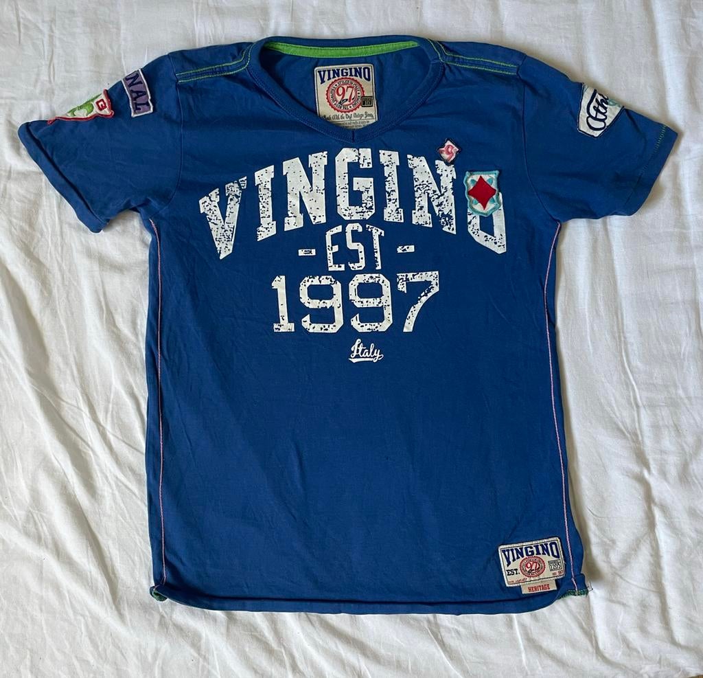 Vingino T-shirt Blauw Maat 134, Verzenden, Zo goed als nieuw, Jongen, Shirt of Longsleeve