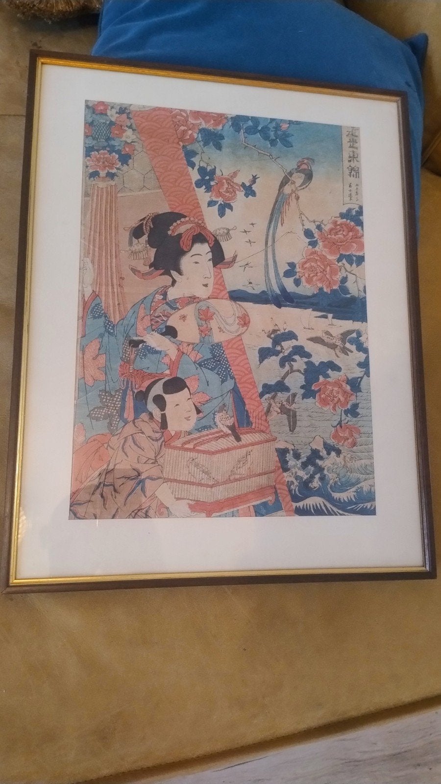 19e-eeuwse Japanse ukiyo-e houtsnede kunst., Ophalen