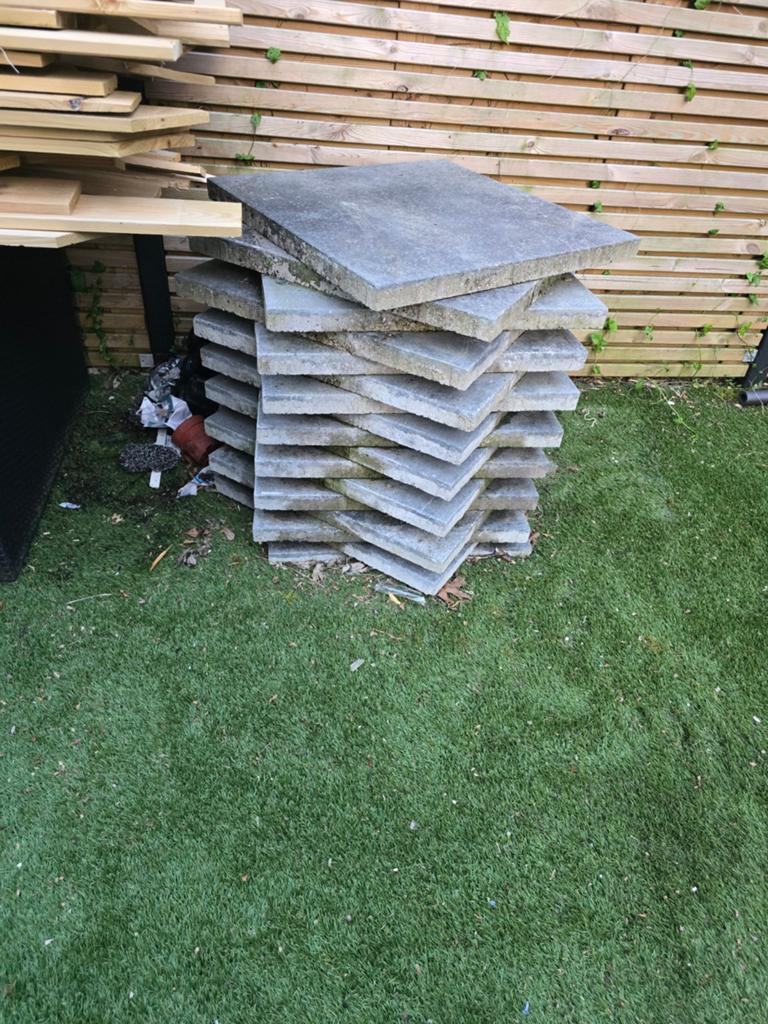 17 Excluton Terrastegels 60x60x4 cm, Ophalen, 5 tot 10 m², Zo goed als nieuw, Beton