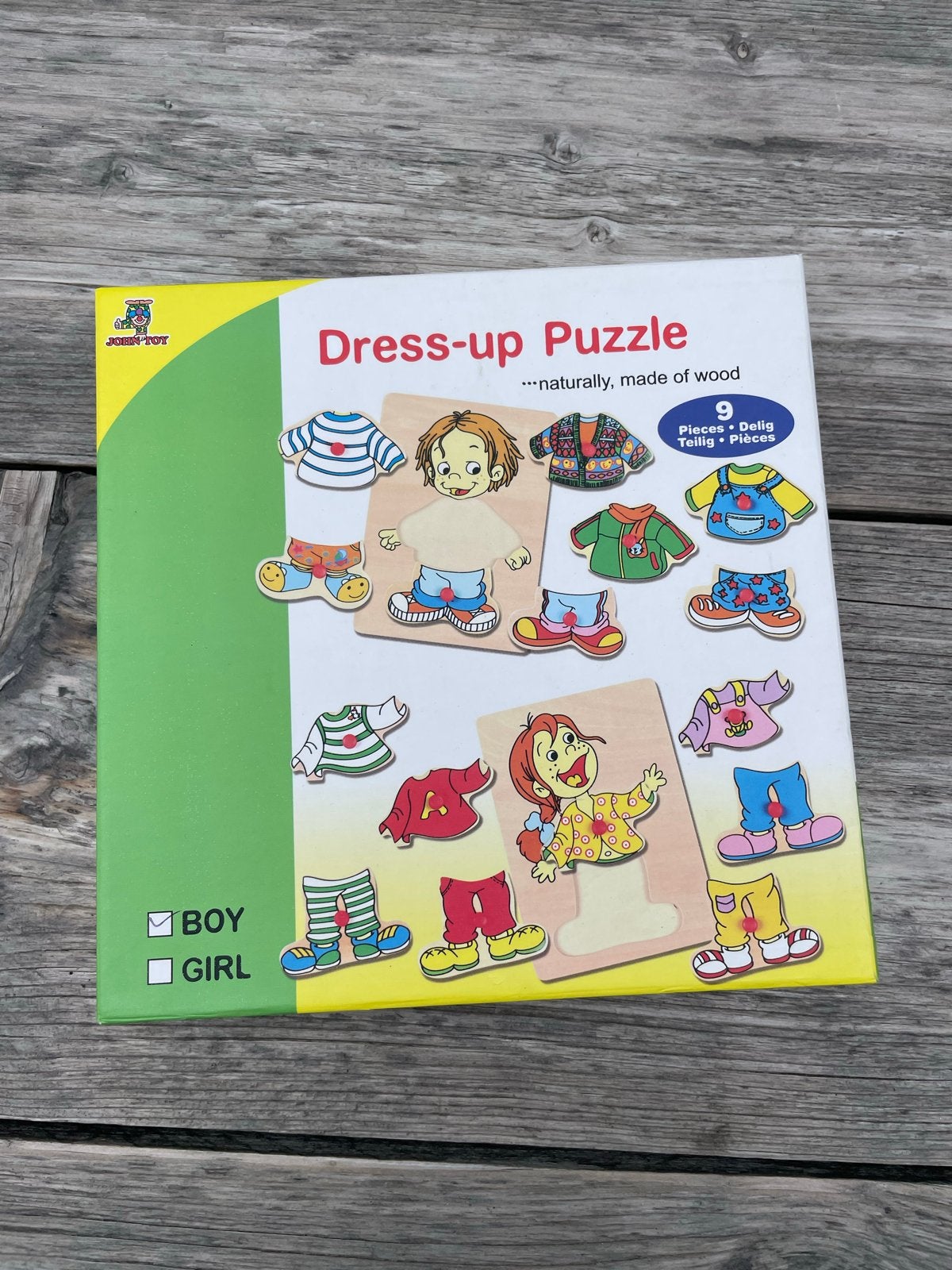 Houten aankleedpuzzel variant jongen, 2 tot 4 jaar, Ophalen of Verzenden, Zo goed als nieuw, Van hout