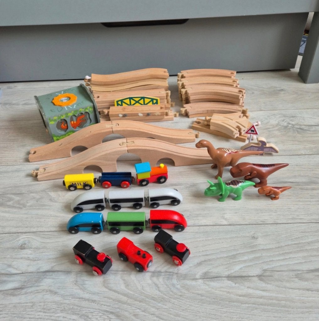 Dino treinbaan hout, Ophalen of Verzenden, Gebruikt, Overige typen