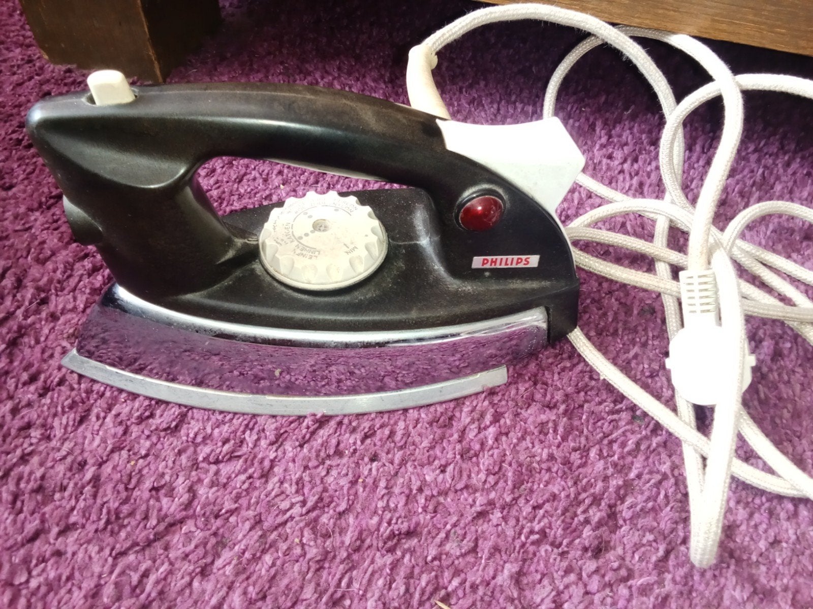 Vintage Philips Strijkijzer met Snoer - Gebruikt, Witgoed en Apparatuur, Strijkijzers en Strijkplanken, Ophalen of Verzenden, Gebruikt