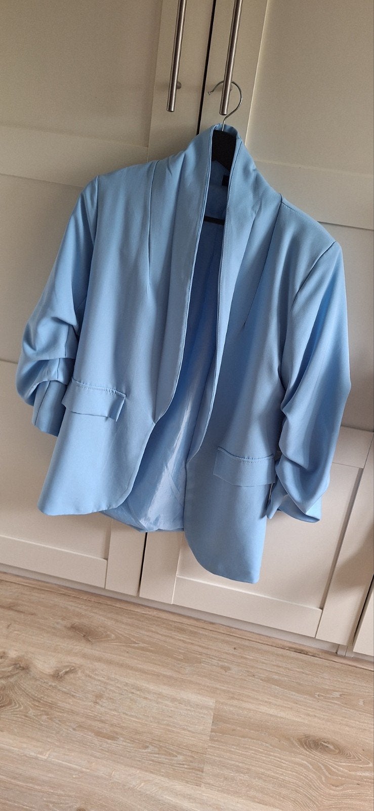 Lichtblauwe Pescara Blazer met Schoudervulling Maat M, Blauw, Pescara, Zo goed als nieuw, Jasje