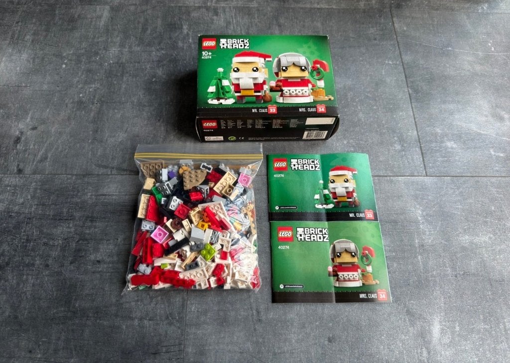 Lego 40274 Kerstman en kerstvrouw, Inclusief instructies, BrickHeadz, Lego, Ophalen of Verzenden