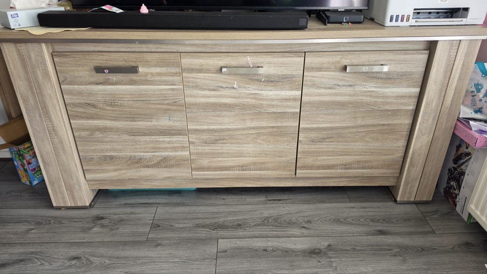Moderne TV-kast met opbergruimte moet snel weg, Ophalen, Gebruikt, 100 tot 150 cm, Minder dan 100 cm