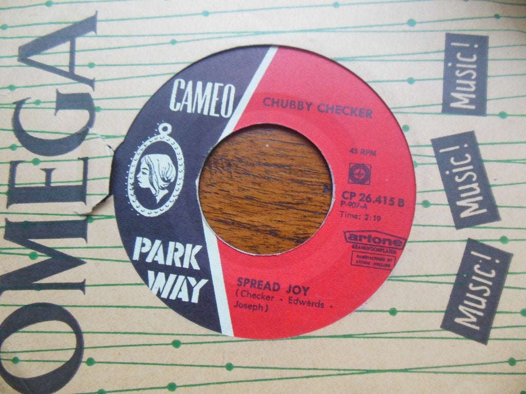single chubby checker spread joy 45rpm jukebox vinyl record, Gebruikt, 7 inch, Single, Ophalen of Verzenden