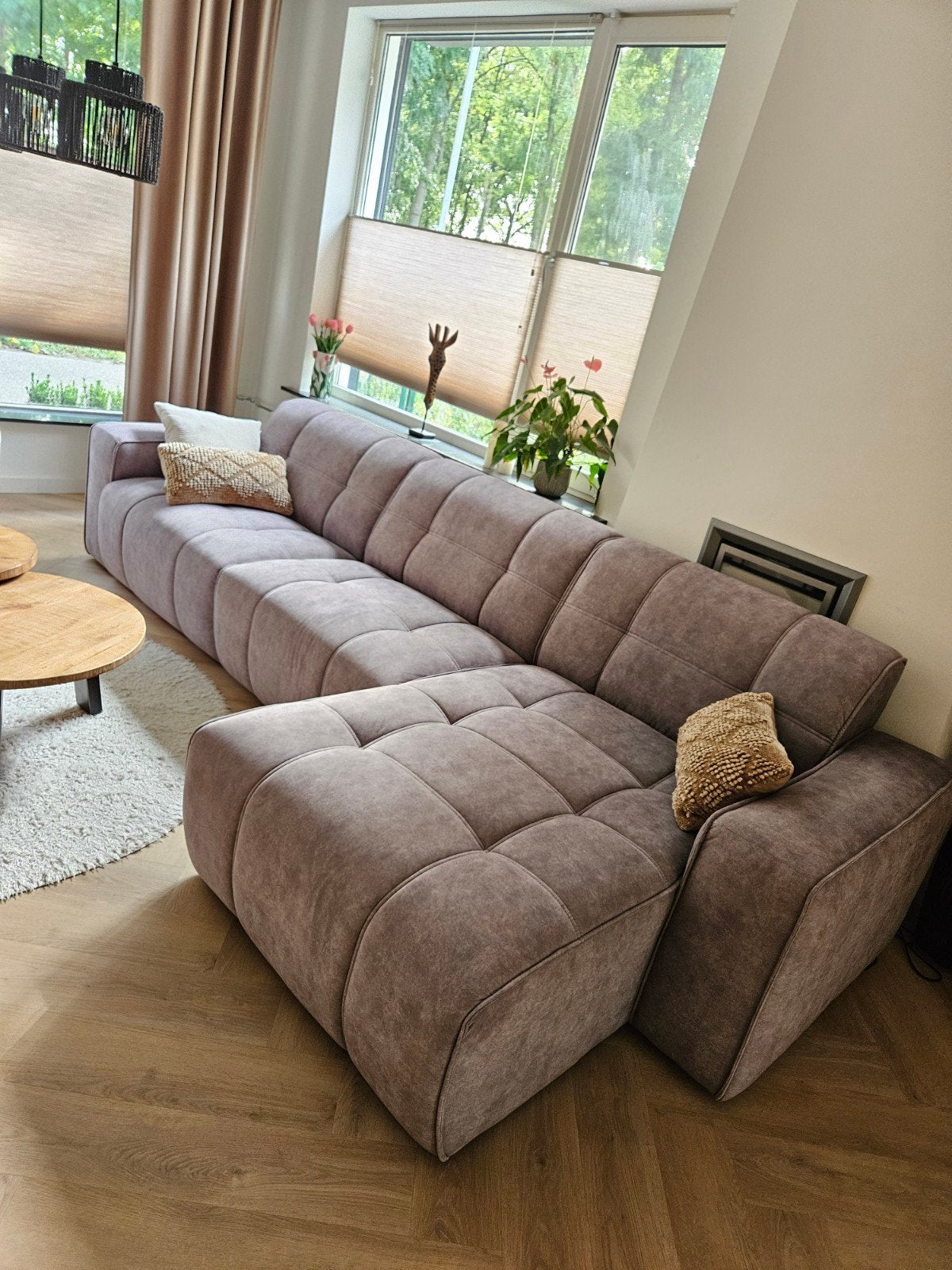 Grijze hoekbank De Bommel Meubelen, Huis en Inrichting, Banken | Bankstellen, Ophalen, Hoekbank, 300 cm of meer, 75 tot 100 cm