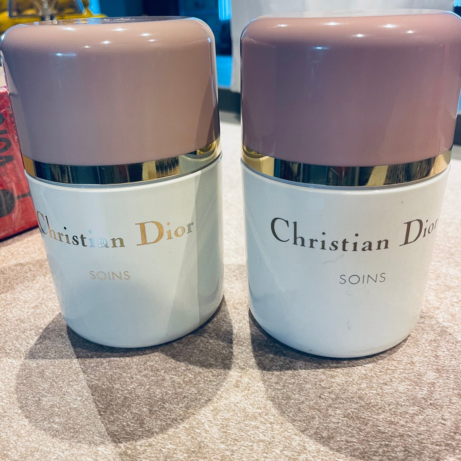 2x vintage Christian Dior make up containers jaren 70/80, Verzamelen, Ophalen, Zo goed als nieuw