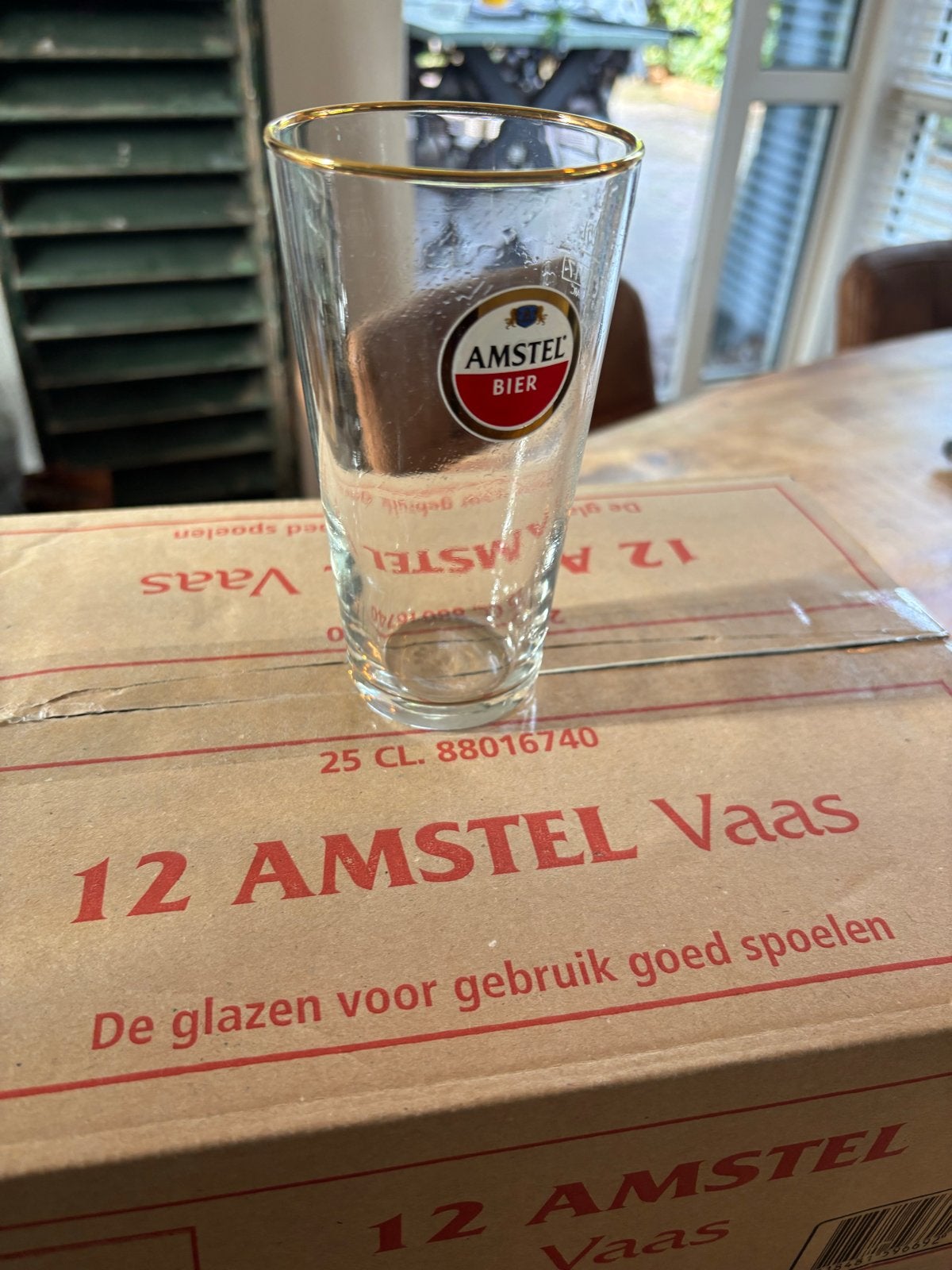 Gratis 12 Amstel glazen - Ophalen dit weekend!, Ophalen, Nieuw, Glas, Overige merken