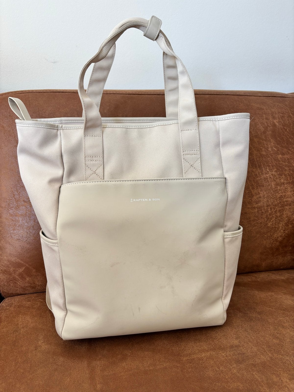 Kapten & Son rugzak/tas - Beige, Gebruikt, 25 tot 40 cm, 30 tot 45 cm, Ophalen