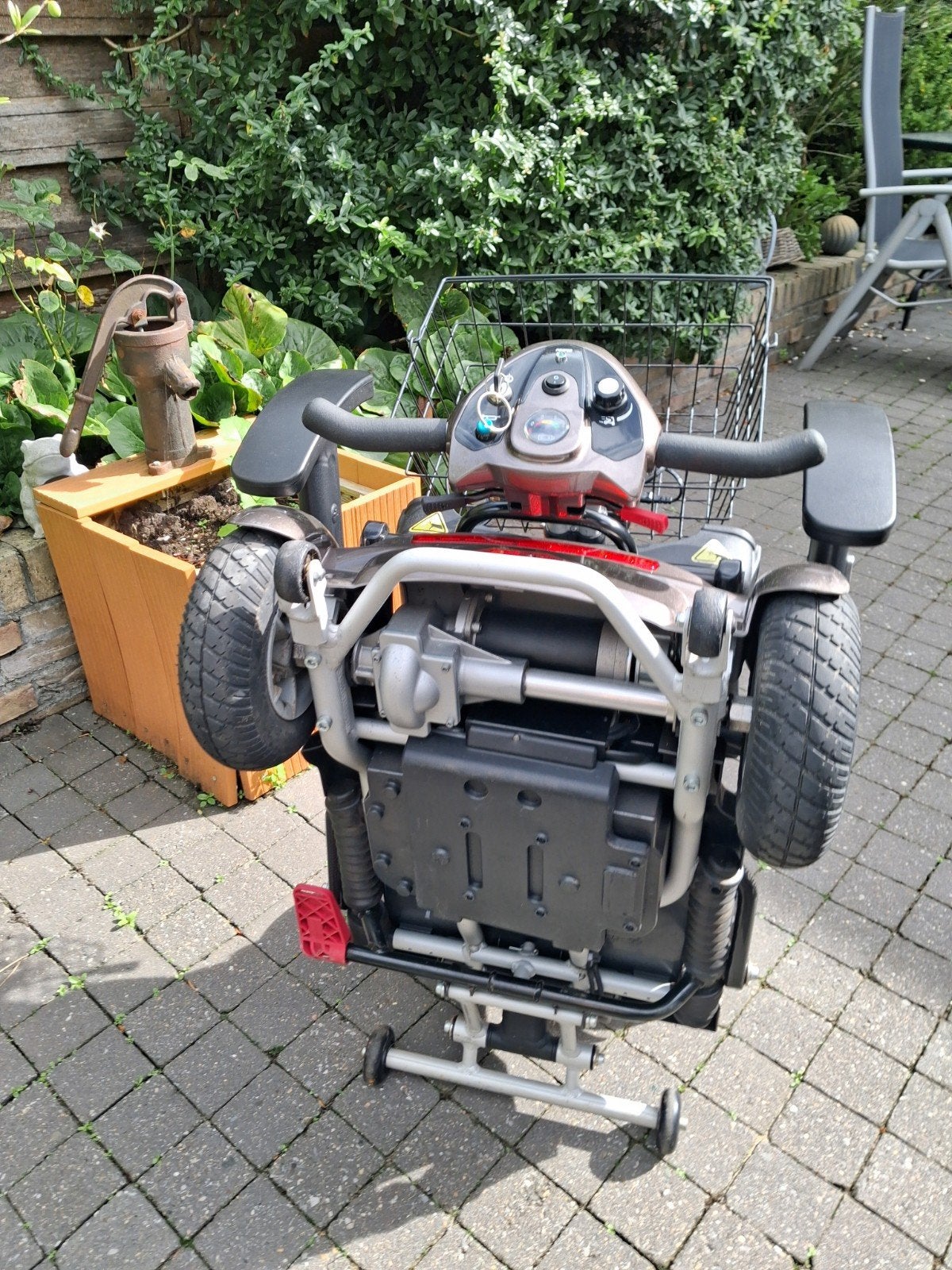 bobby scootmobiel opvouwbaar carbon look, Ophalen of Verzenden, Inklapbaar, Gebruikt, Elektrische rolstoel