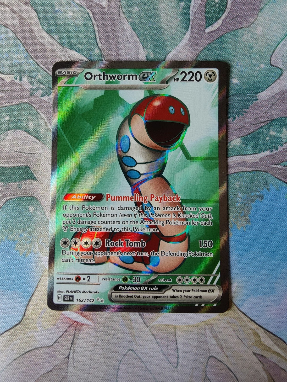 Pokemon Stellar crown orthworm ex full art 162/142, Ophalen of Verzenden, Nieuw, Losse kaart, Foil