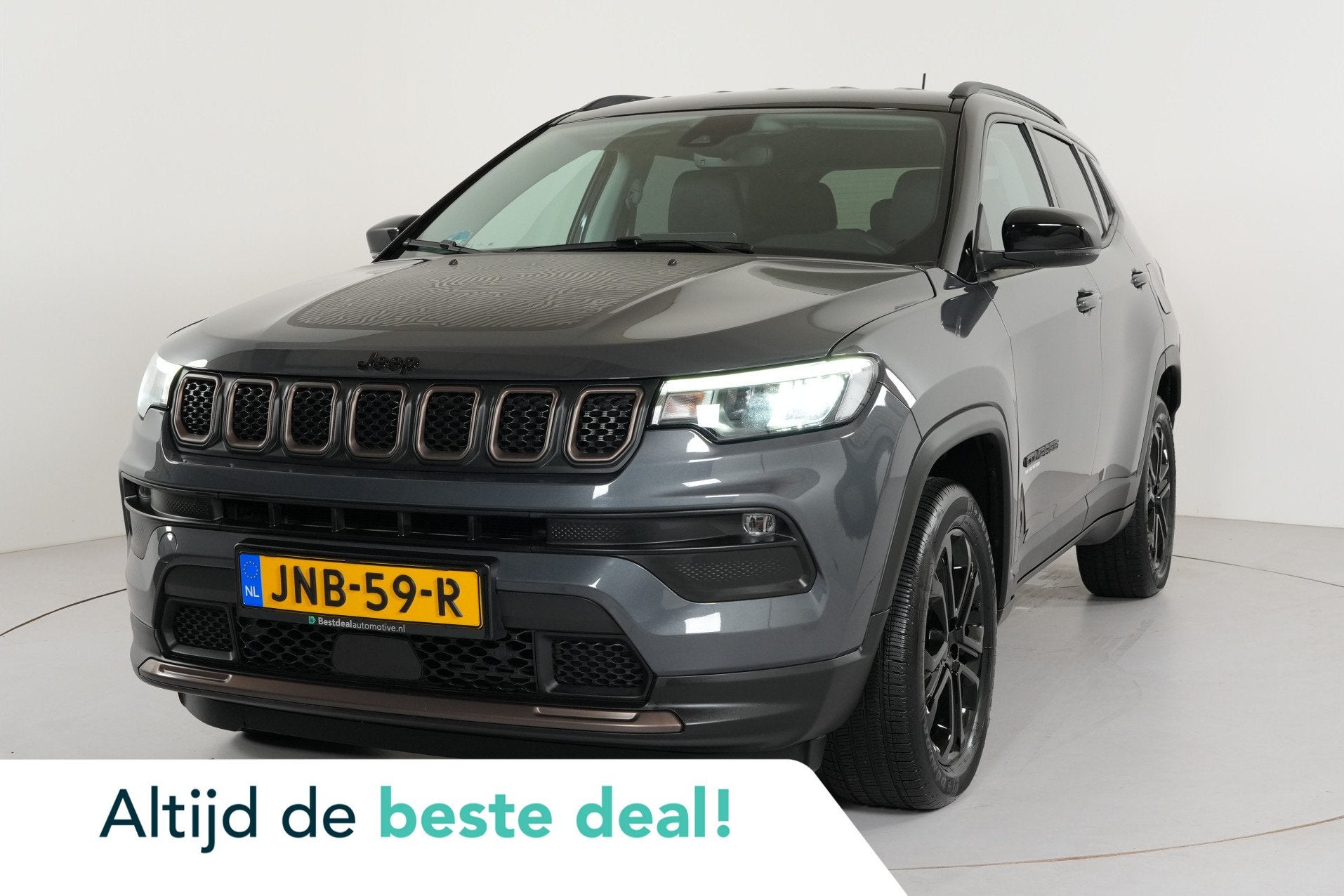 Jeep Compass 4xe 240 pk PHEV | ACC | Camera | Navi | Apple/A, Automaat, 4 cilinders, Met garantie (alle), Leder en Stof