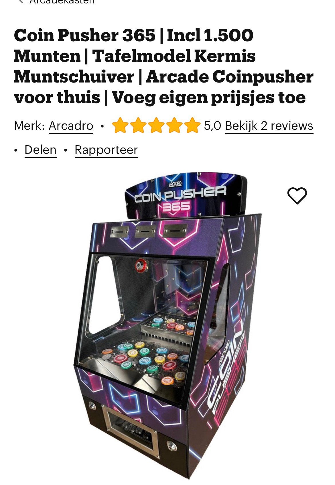 GEZOCHT  coinpusher 365, Verzamelen, Overige munten, Ophalen of Verzenden, Zo goed als nieuw
