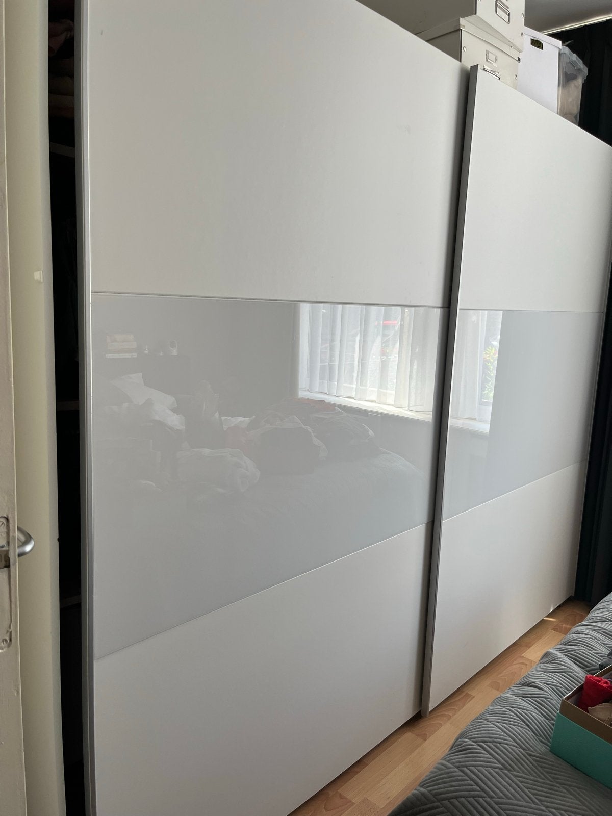 Ruime kledingkast met schuifdeuren - 200x260x56cm, Huis en Inrichting, Kasten | Kledingkasten, Ophalen, Gebruikt, 200 cm of meer