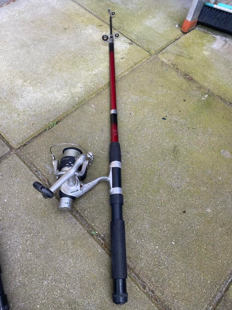 Hengel met molen, Watersport en Boten, Ophalen, Gebruikt, Complete hengel