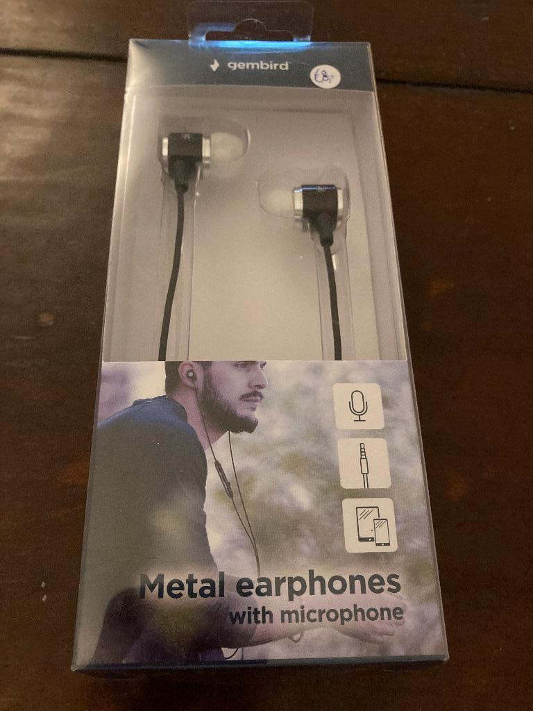 Metalen oordopjes met microfoon met draad, Ophalen of Verzenden, Nieuw, In gehoorgang (in-ear)