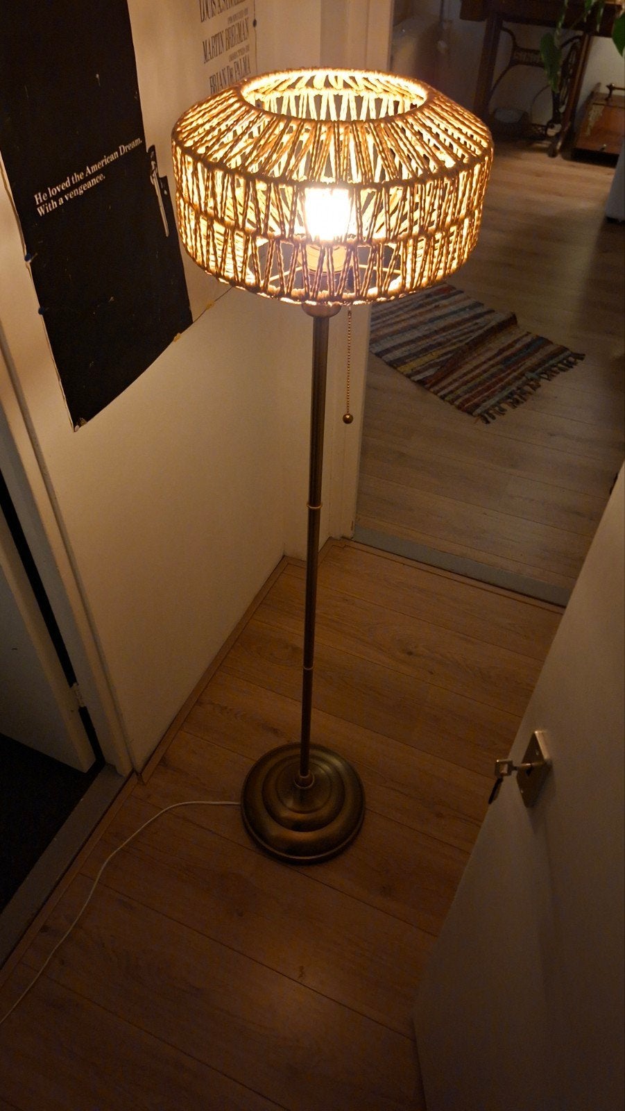Vloerlamp, Huis en Inrichting, Lampen | Vloerlampen, Zo goed als nieuw, Metaal, 150 tot 200 cm, E27 (groot)