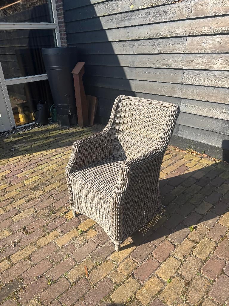Tuinstoelen met kussen, 6 stuks, zeer robust, Ophalen, Zo goed als nieuw, Kunststof