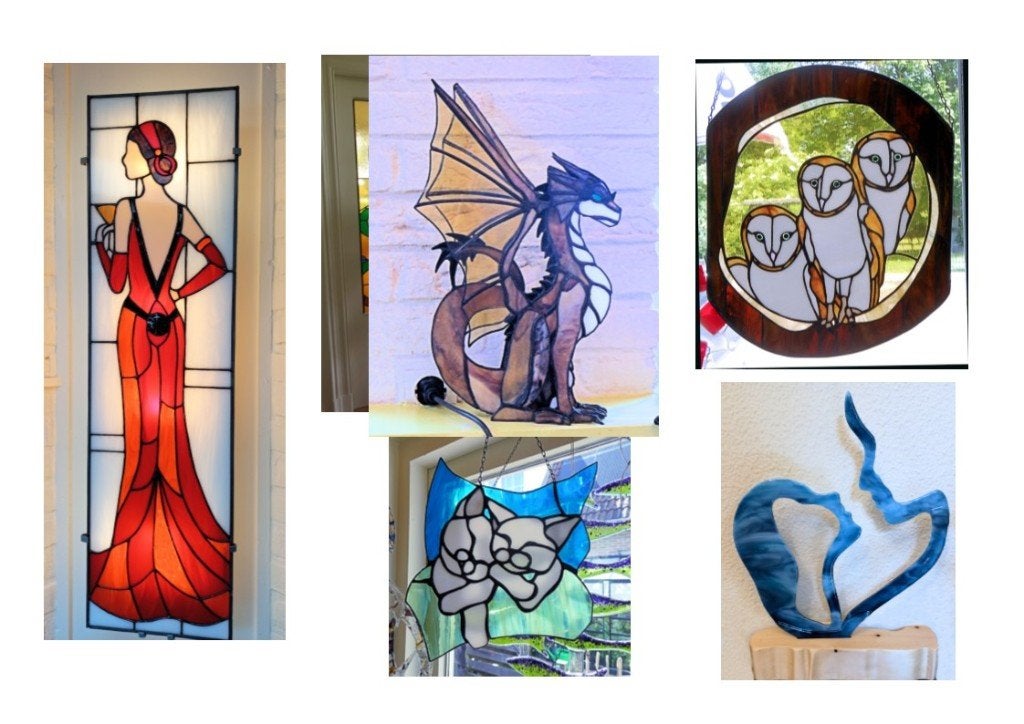 glas in lood tiffany glas glasfusing, Hobby en Vrije tijd, Overige Hobby en Vrije tijd, Ophalen of Verzenden, Zo goed als nieuw