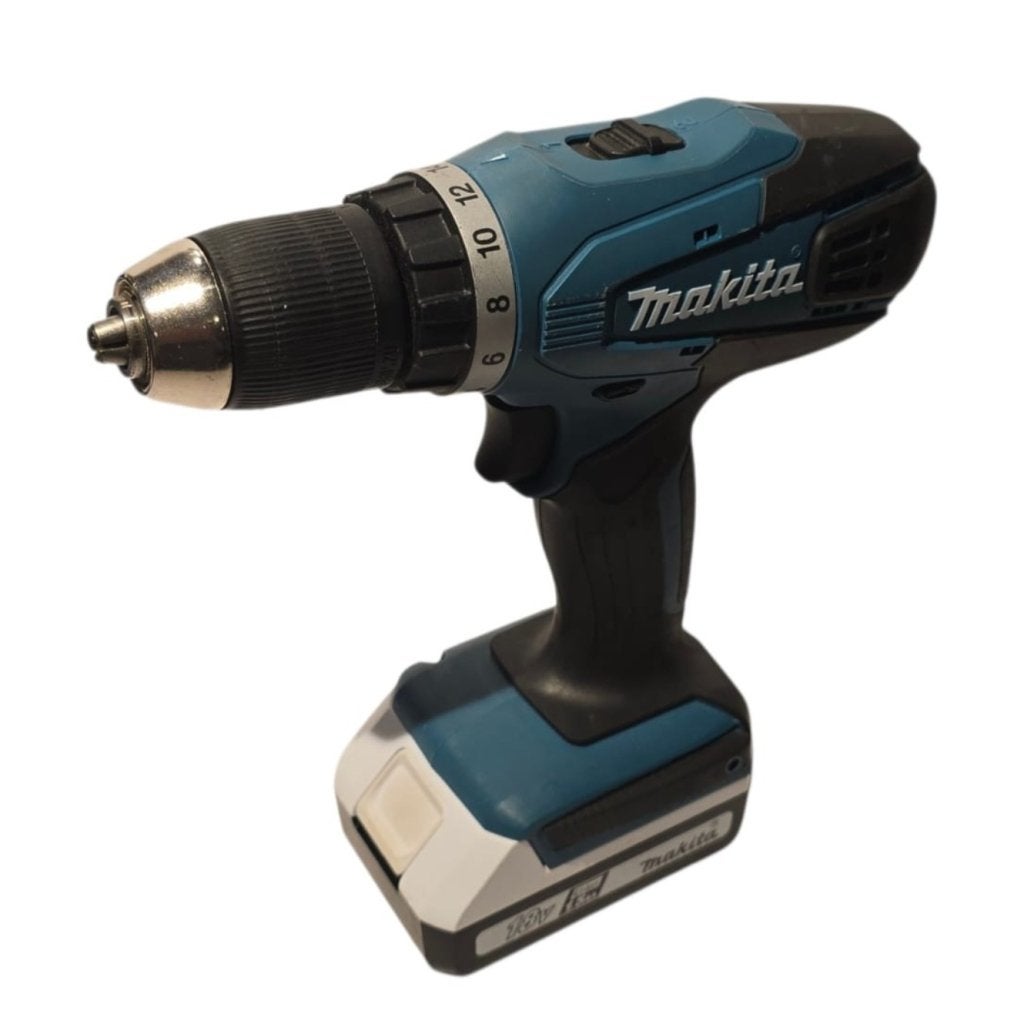 Makita Accuboormachine DF457D 18V (1x 1,5Ah) Body, Makita, Gebruikt, Support@makita.com, Makita Corporation, 3-11-8, Sumiyoshi-cho, 
Anjo, Aichi 446-8502
Japan