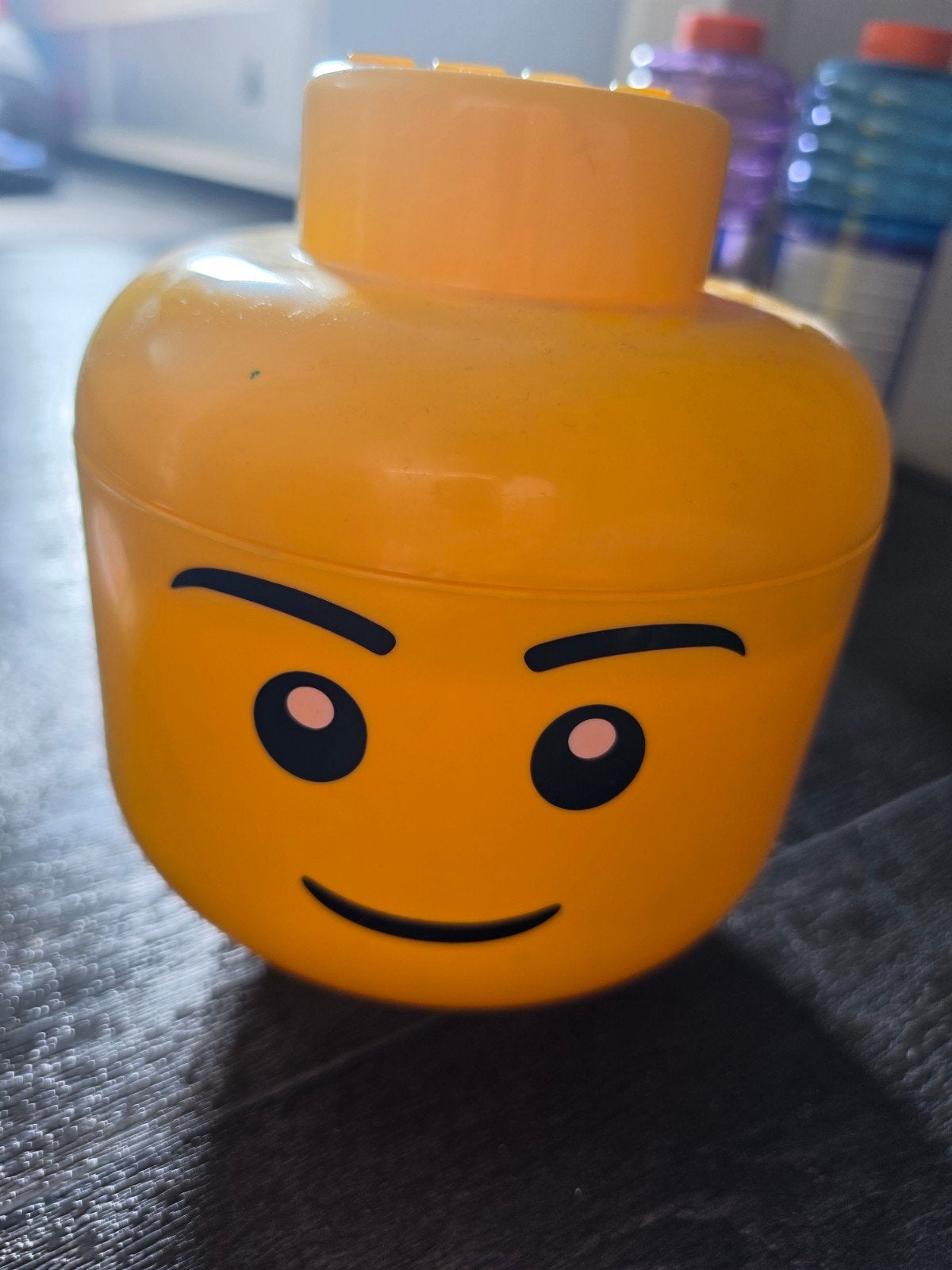 Grote Gele LEGO Opbergdoos - LEGO Hoofd, Gebruikt, BrickHeadz, Lego, Overige typen