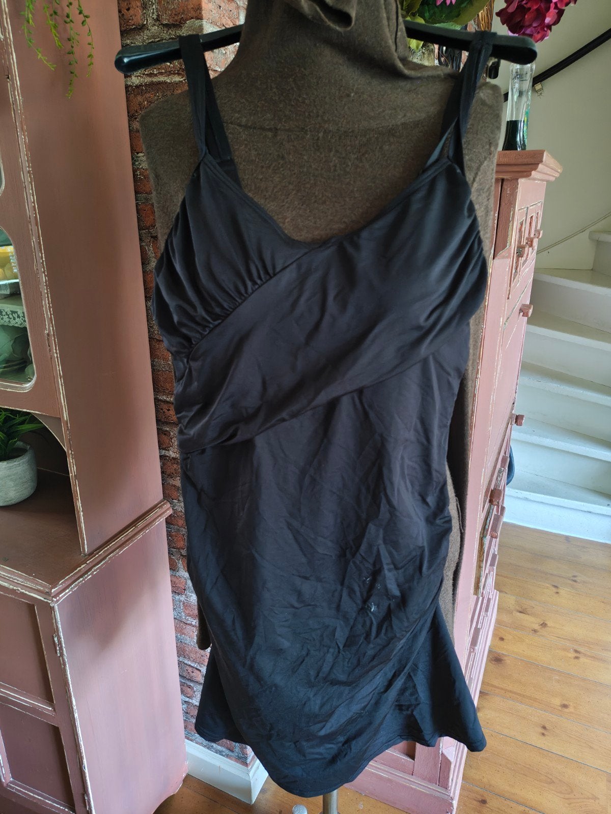 badpak jurk 42 44 zwart, Kleding | Dames, Badmode en Zwemkleding, Ophalen of Verzenden, Zo goed als nieuw, Zwart, Badpak