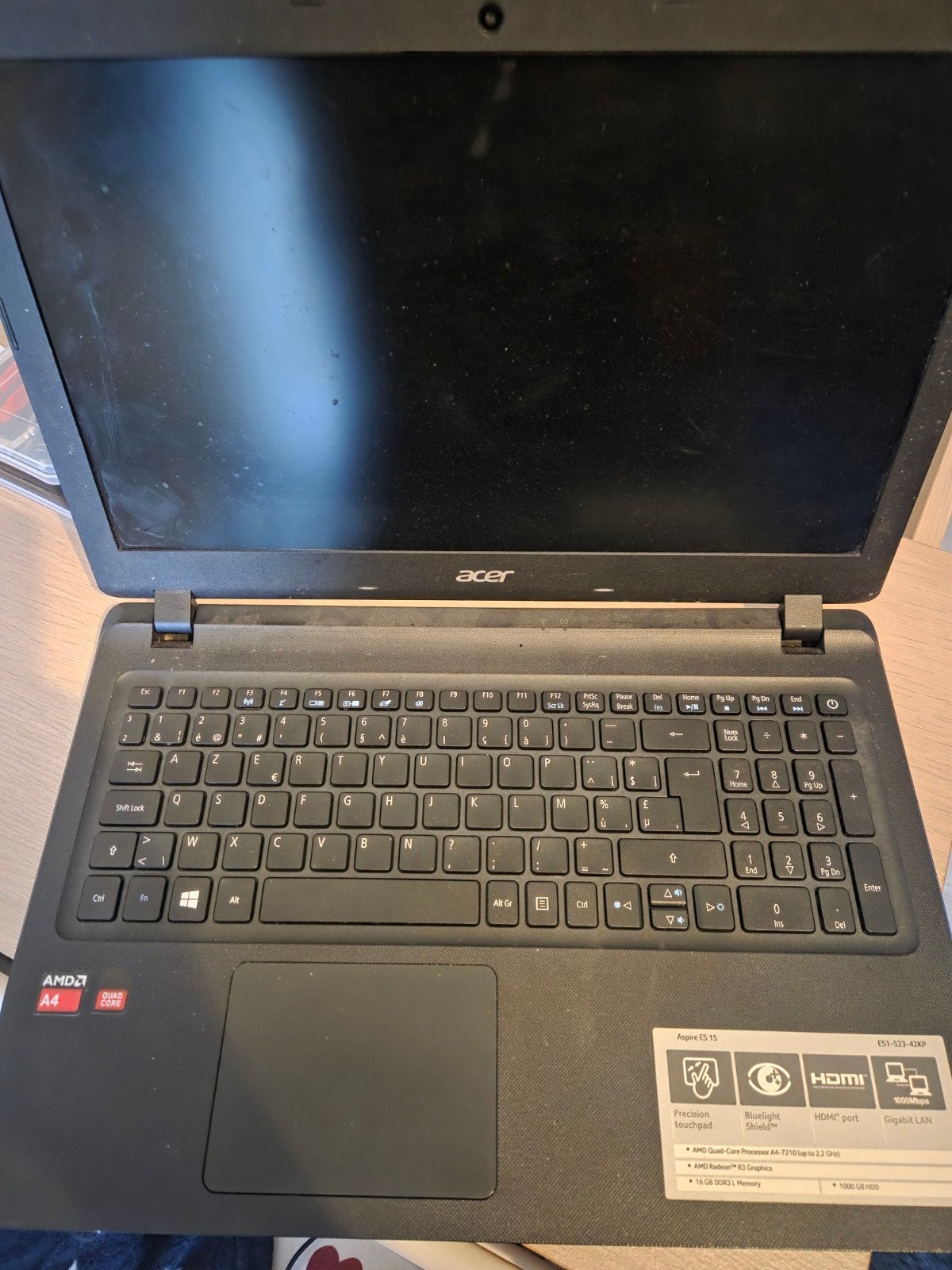 Laptop Acer, Gebruikt, 2 tot 3 Ghz, 15 inch, Ophalen of Verzenden