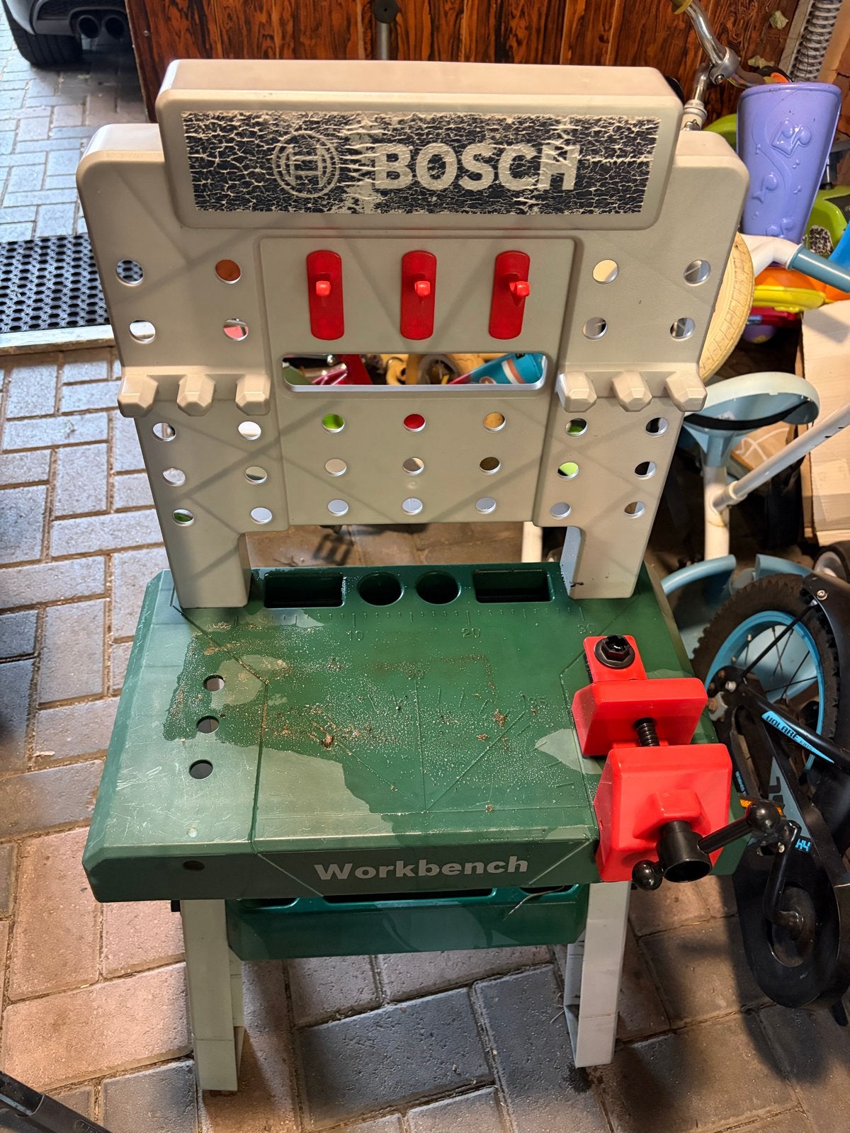 Bosch Werkbank voor kinderen - Speelgoed werkbank, Ophalen, Gebruikt, Minder dan 70 cm, Bankschroef