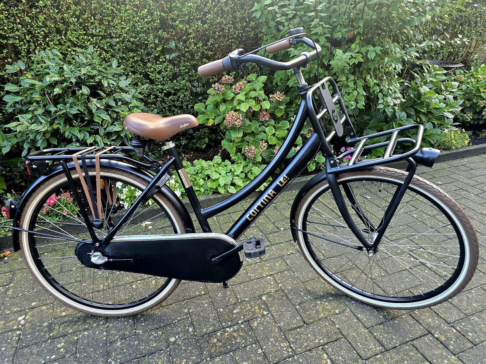 Cortina U4 meisjes transportfiets 26 inch mat zwart, Cortina U4 transportfiets, Versnellingen, Zo goed als nieuw, Ophalen