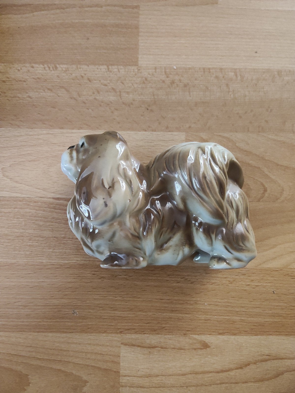 Vintage porseleinen hond beeldje, Verzamelen, Ophalen of Verzenden, Zo goed als nieuw, Hond of Kat, Beeldje of Figuurtje