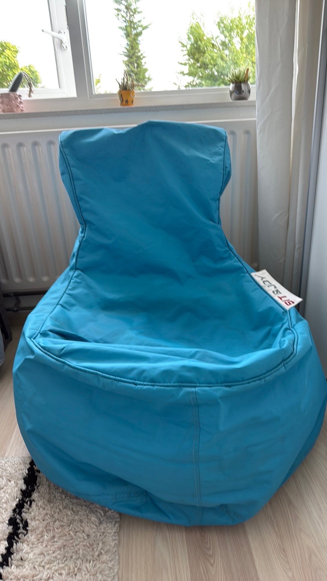 Zitzak merk Sit & Joy kleur Aqua, Ophalen of Verzenden, Gebruikt, Blauw, Zitzakstoel