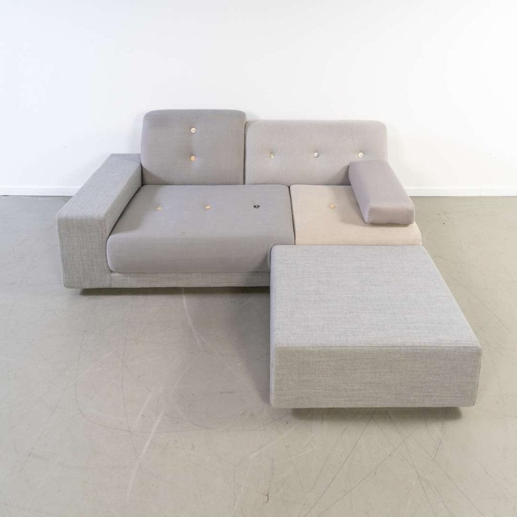 1x Vitra Hella Jongerius Poldersofa Grijs 260 cm, Huis en Inrichting, Niet ingevuld, 250 tot 300 cm, Niet ingevuld, 75 tot 100 cm