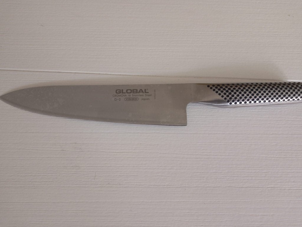GLOBAL G2 koksmes 20 CM, Ophalen, Zo goed als nieuw, Rvs of Chroom, Los bestek