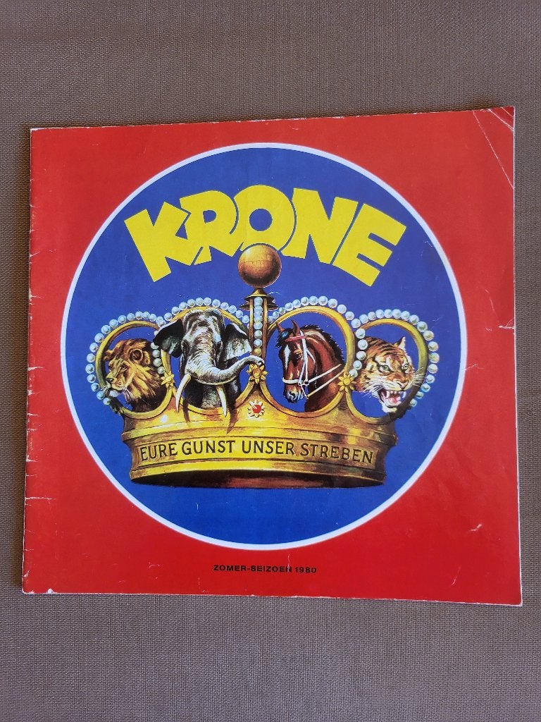 Circus Krone Zomer-Seizoen 1980 Programma Boekje, Verzamelen, Overige Verzamelen, Ophalen of Verzenden, Gebruikt
