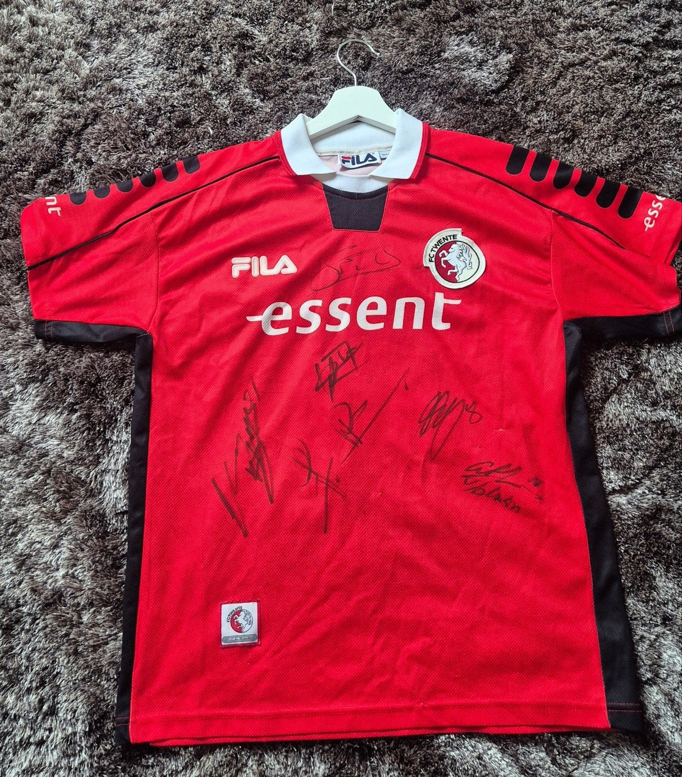 FC Twente thuisshirt Fila – Cairo 11 – Gesigneerd – Kids XL, Maat XS of kleiner, Ophalen of Verzenden, Shirt