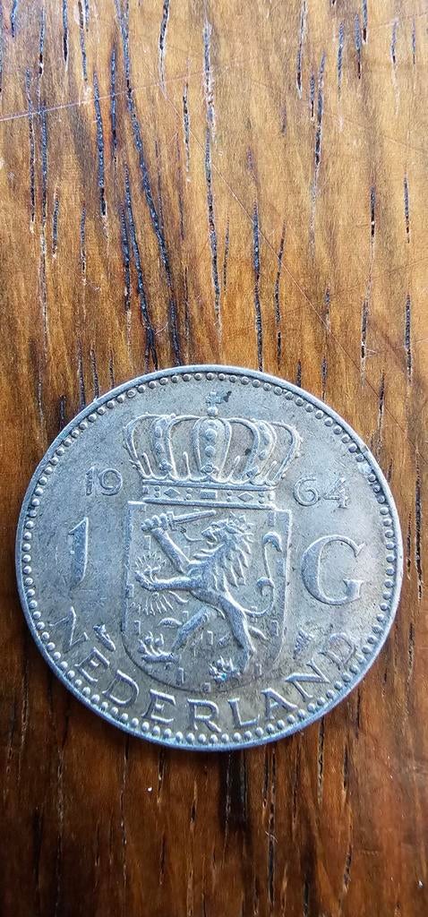 Zilveren gulden Nederland 1964 Koningin Juliana, 1 gulden, Koningin Juliana, Verzenden, Zilver