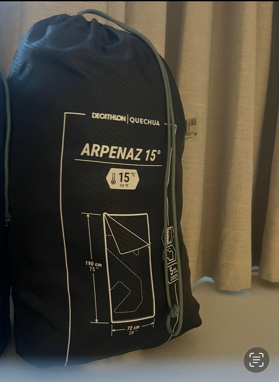 Decathlon Quechua Slaapzak - Used once -Zo goed als nieuw, Caravans en Kamperen, Ophalen, Zo goed als nieuw