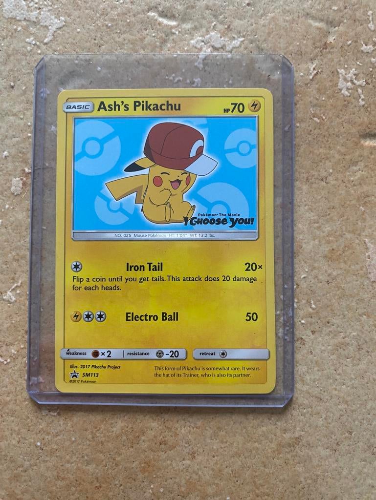 Ash’s Pikachu SM113, Ophalen of Verzenden, Zo goed als nieuw