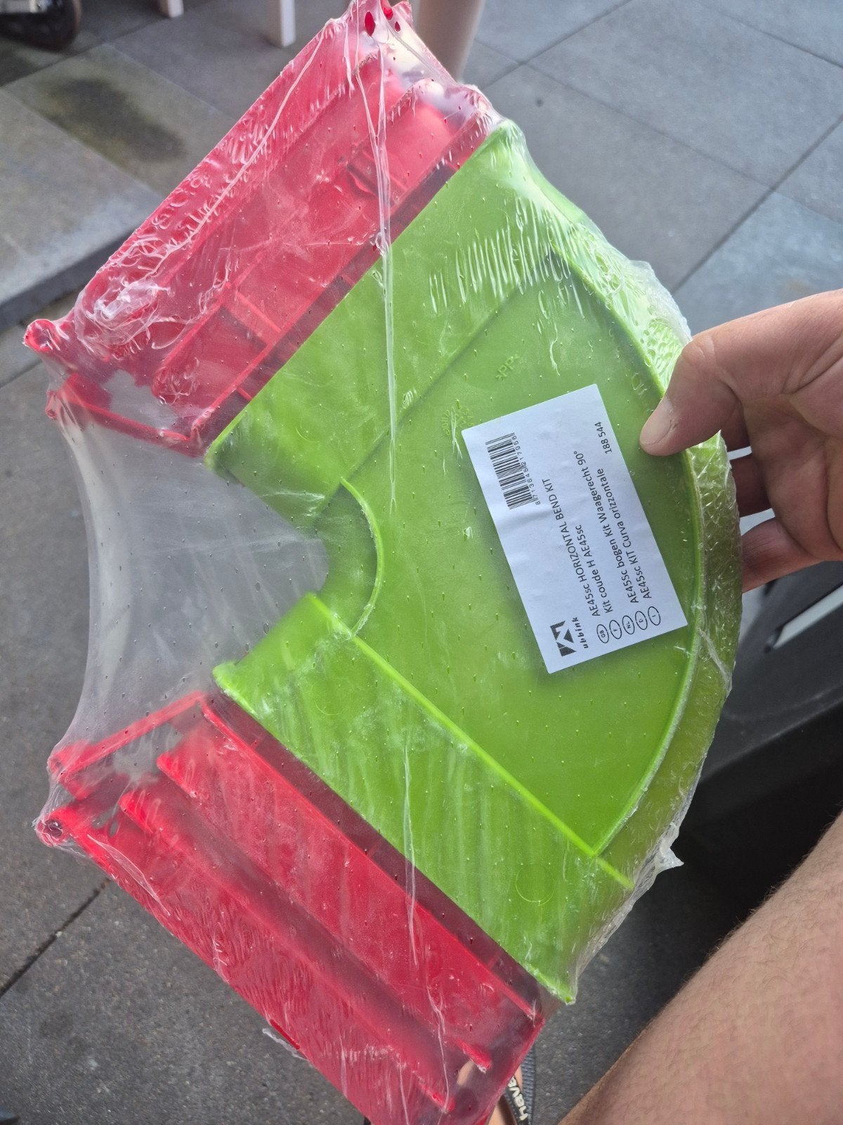 2xUbbink bocht voor dakgoot, groen/rood, 90 graden, Bochten, Pvc, Nieuw, Ophalen of Verzenden