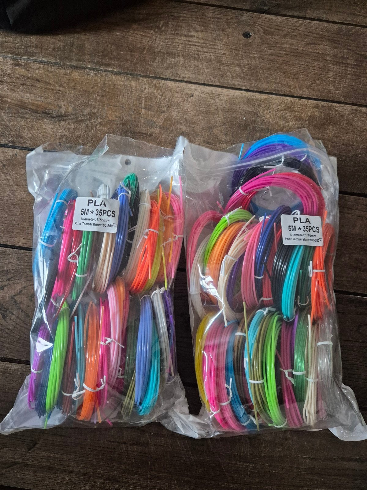 PLA Filament Set 35 stuks - 5m per stuk - Diverse kleuren, Ophalen of Verzenden