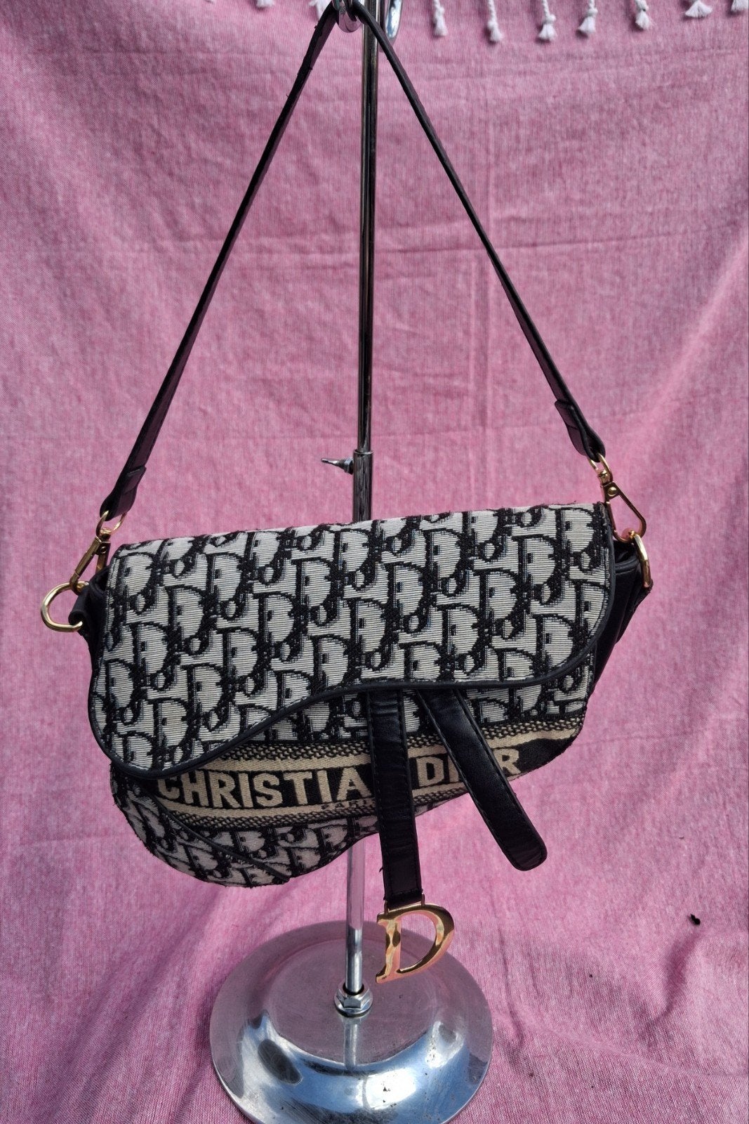 Dior Saddle Bag, Sieraden, Tassen en Uiterlijk, Ophalen of Verzenden, Zo goed als nieuw, Zwart, Schoudertasje