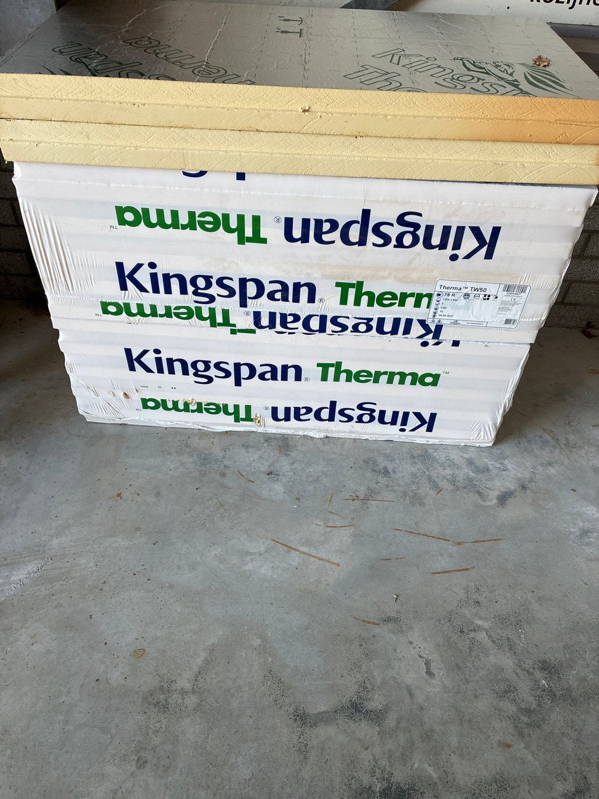 Kingspan Therma TW50 isolatieplaten (PIR), Ophalen, 4 tot 8 cm, Nieuw, Hardschuim (Pir)