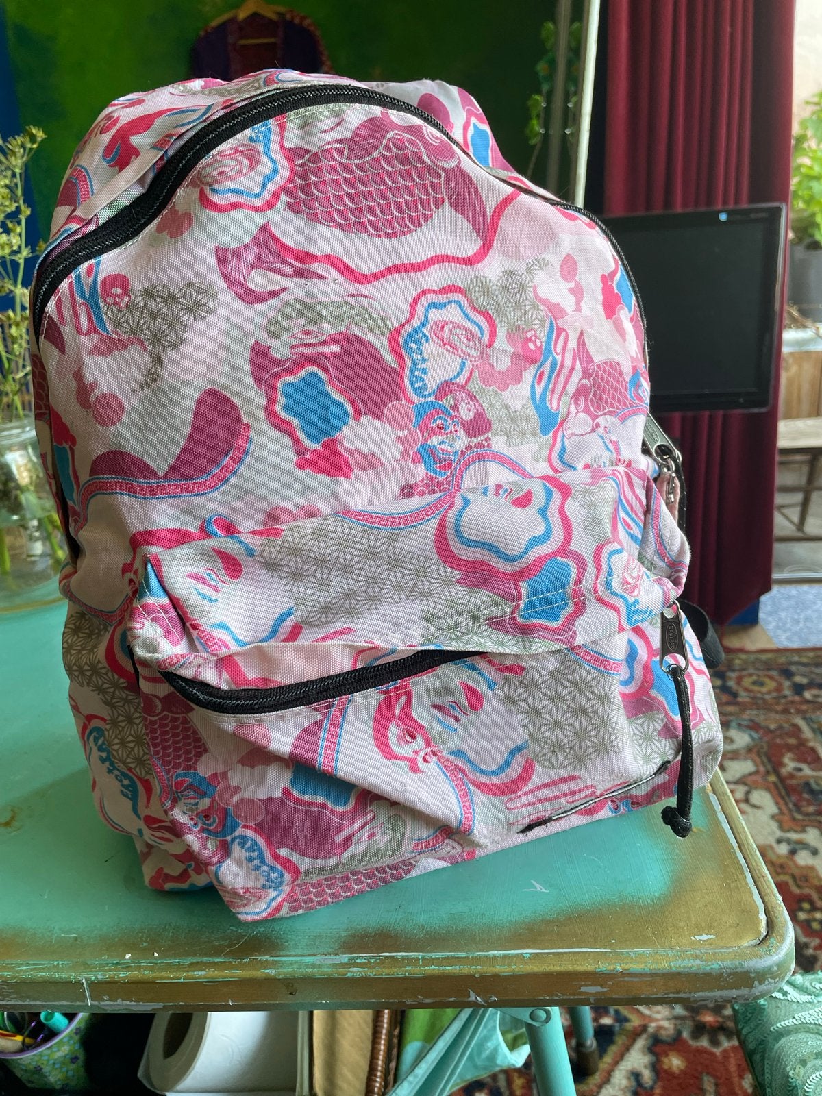 Eastpak rugzak met unieke print, 45 tot 60 cm, 25 tot 40 cm, Ophalen of Verzenden, Zo goed als nieuw