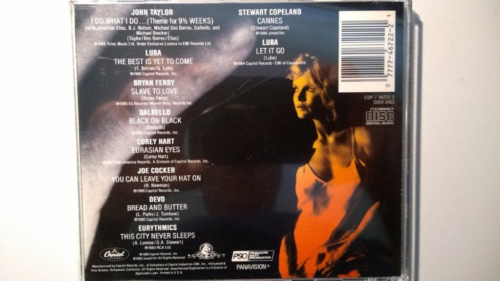 9½ Weeks (Original Motion Picture Soundtrack), Pop, Ophalen of Verzenden, Zo goed als nieuw, Album