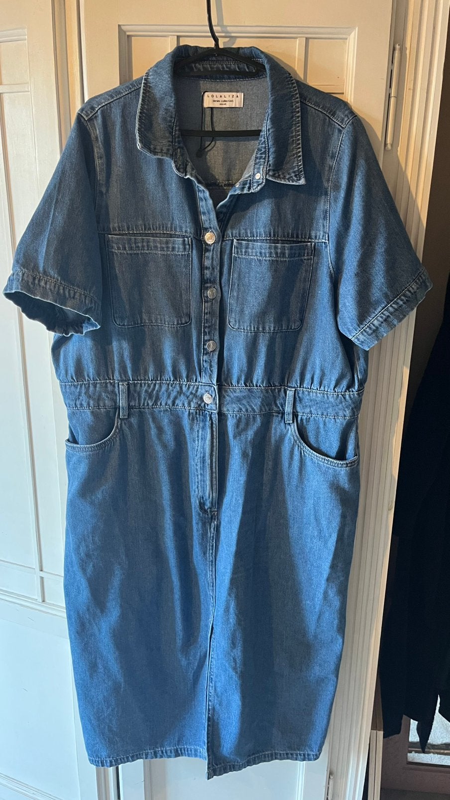 Lolaliza denim jurk maat 46, Blauw, Maat 46/48 (XL) of groter, Ophalen of Verzenden, Zo goed als nieuw