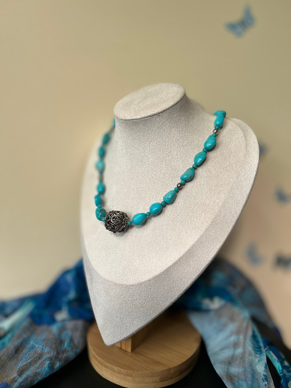 Turkoois turquoise sleeping beauty Arizona geluk zeldzaam, Met hanger, Blauw, Magnolia11, Nieuw