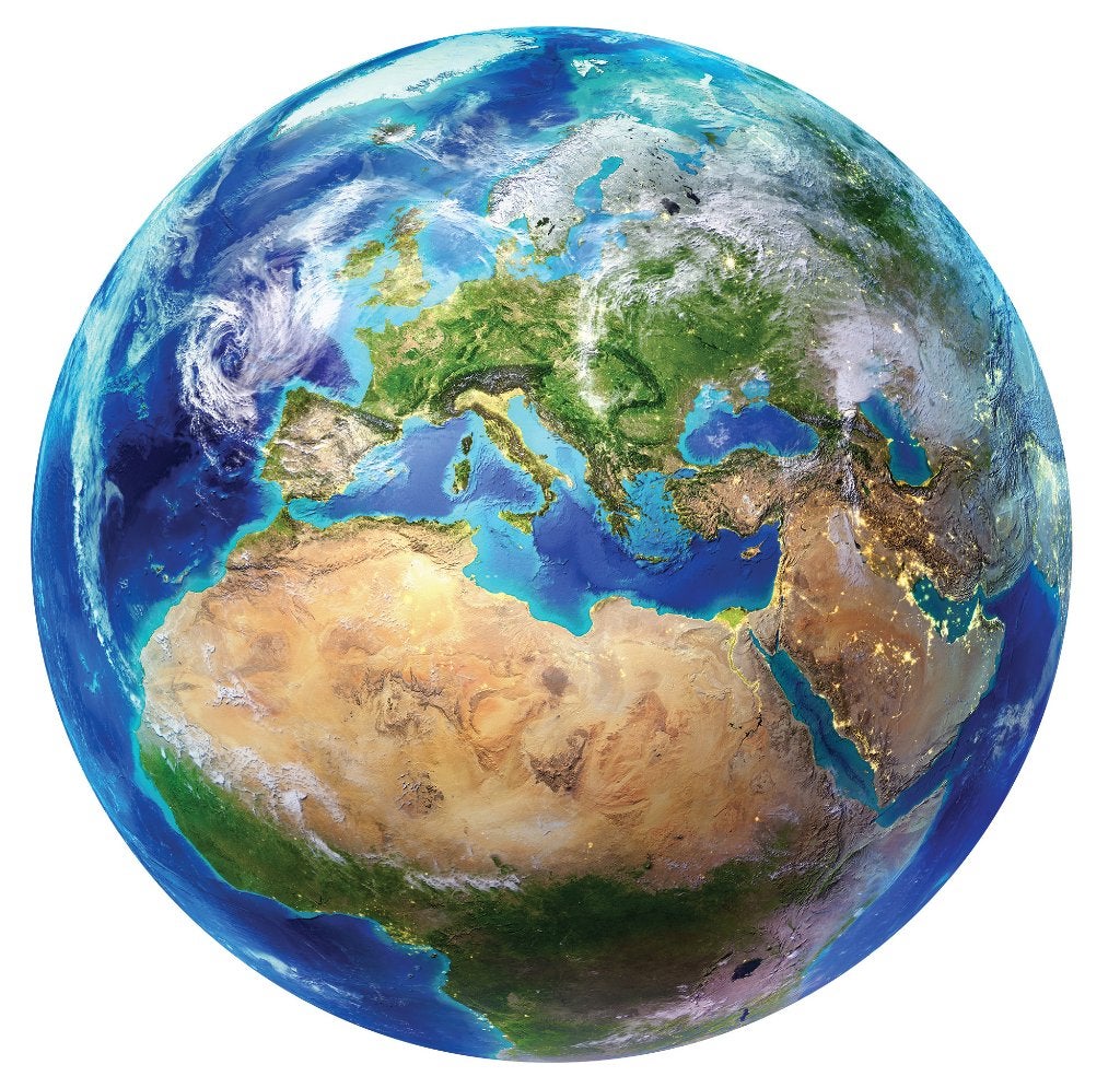 Wereldbol Aarde behang muurcirkel, Maan behangcirkel sticker, Ophalen of Verzenden, Fotobehang